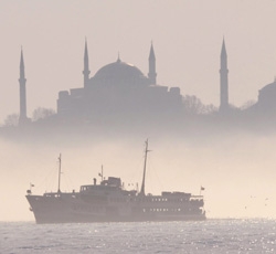 Kabataş Feribot on Bosporus Strait in Istanbul