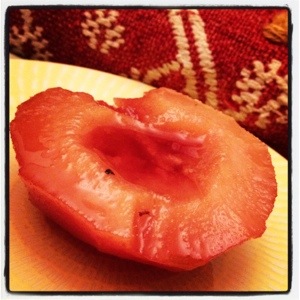 Ayva tatlısı or quince sweet a la M (Image by Liz Cameron)