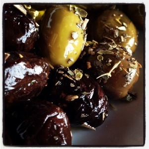 Olives as part of the meze at Mustafa Bey's Çiftlik Evi in Gaziveren, Northern Cyprus (Image by Liz Cameron)