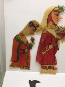 Two female puppets from the Karagöz puppet museum in Bursa - we visited there in June.